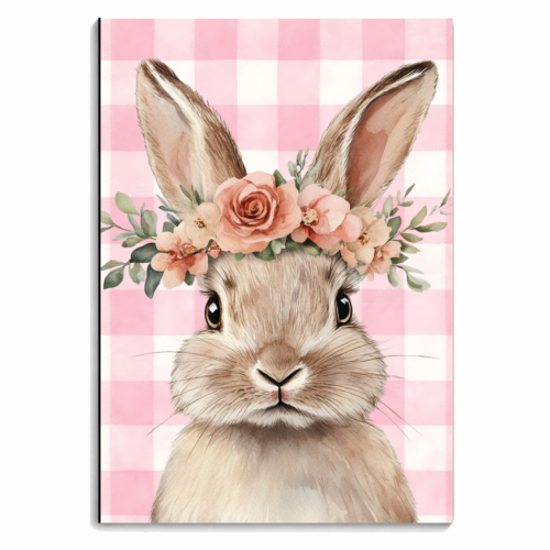 Rose Crown Bunny - personalised A4, A5, A6 notebook by haris kavalla