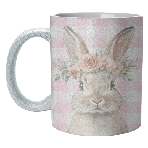 Rose Crown Bunny - unique mug by haris kavalla