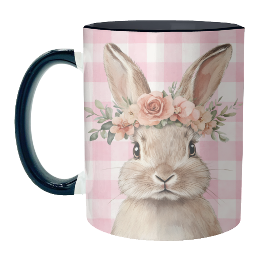 Rose Crown Bunny - unique mug by haris kavalla