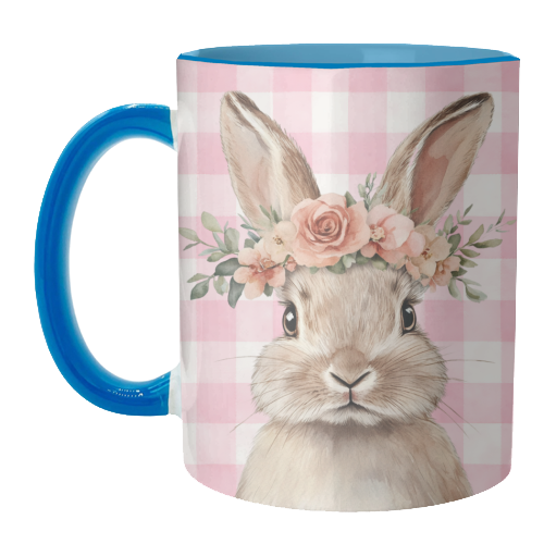 Rose Crown Bunny - unique mug by haris kavalla