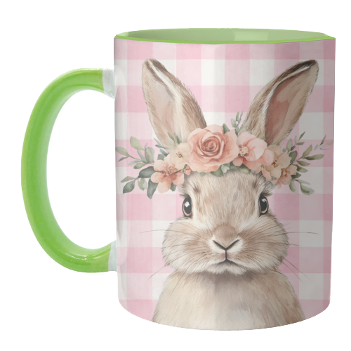 Rose Crown Bunny - unique mug by haris kavalla