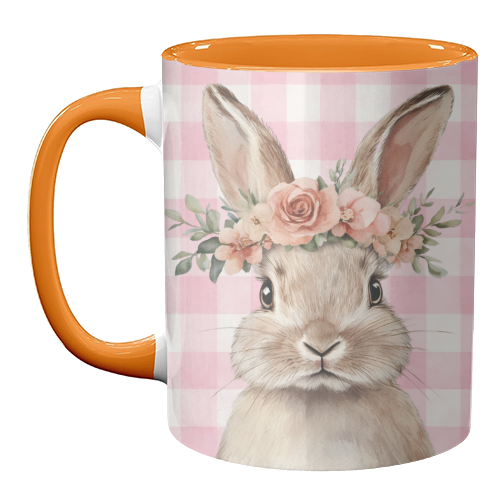 Rose Crown Bunny - unique mug by haris kavalla