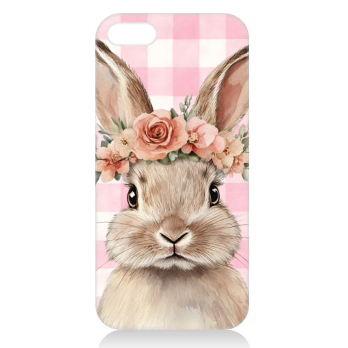 Rose Crown Bunny - unique phone case by haris kavalla