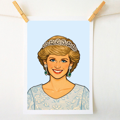 Princess Di - A1 - A4 art print by Ms Doodle