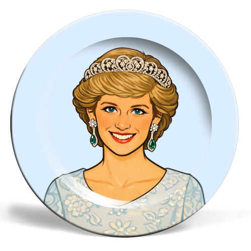 Princess Di - ceramic dinner plate by Ms Doodle