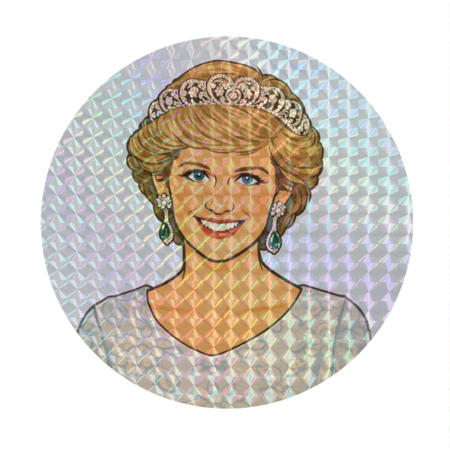 Princess Di - Circle Sticker by Ms Doodle