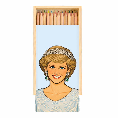Princess Di - Coloured Pencils with Box by Ms Doodle