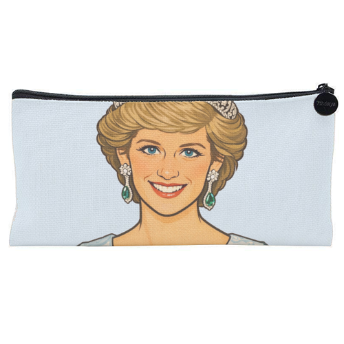 Princess Di - flat pencil case by Ms Doodle