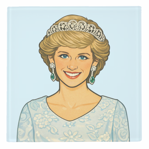 Princess Di - personalised beer coaster by Ms Doodle