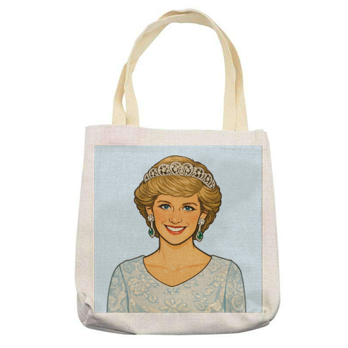 Princess Di - printed canvas tote bag by Ms Doodle