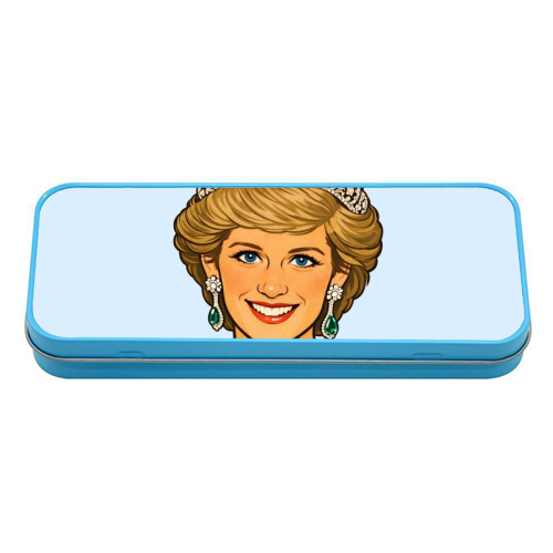 Princess Di - tin pencil case by Ms Doodle