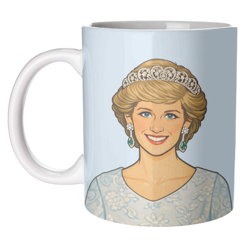 Princess Di - unique mug by Ms Doodle