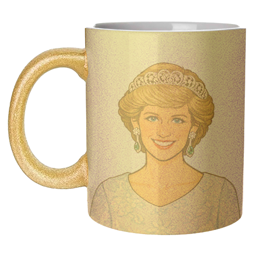 Princess Di - unique mug by Ms Doodle