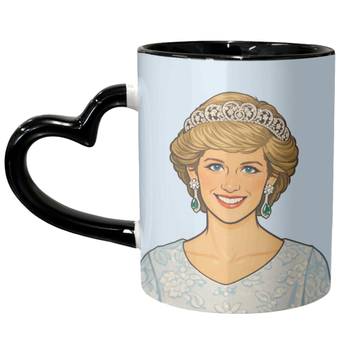 Princess Di - unique mug by Ms Doodle