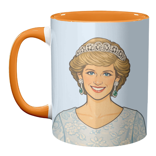 Princess Di - unique mug by Ms Doodle