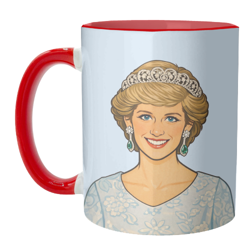 Princess Di - unique mug by Ms Doodle