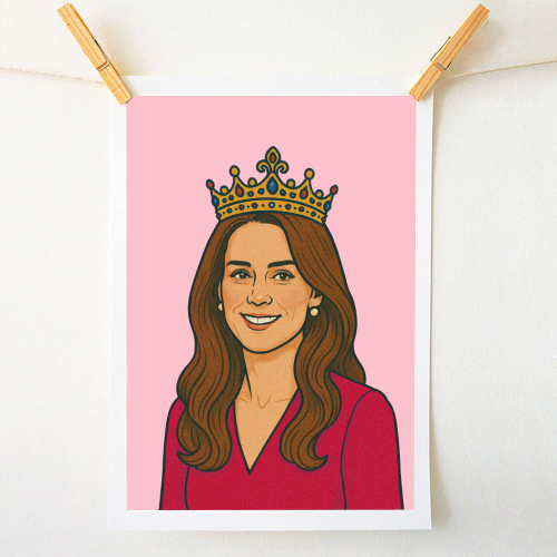 Princess Kate - A1 - A4 art print by Ms Doodle