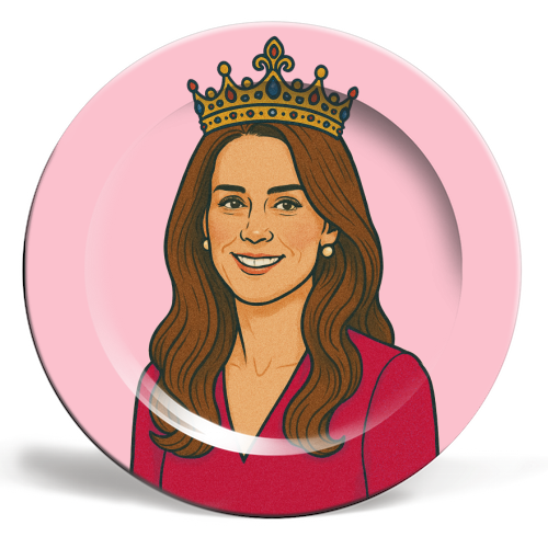 Princess Kate - ceramic dinner plate by Ms Doodle