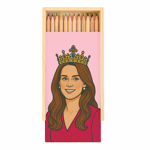 Princess Kate - Coloured Pencils with Box by Ms Doodle