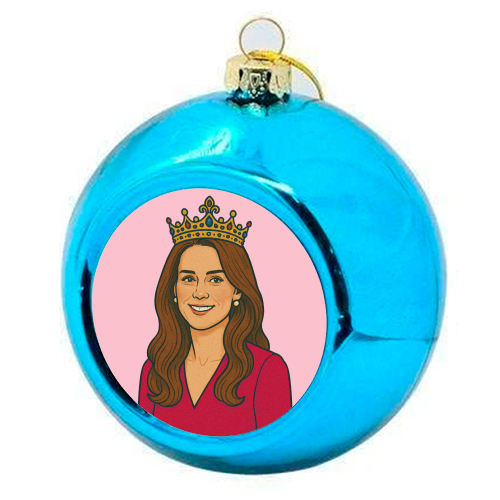 Princess Kate - colourful christmas bauble by Ms Doodle