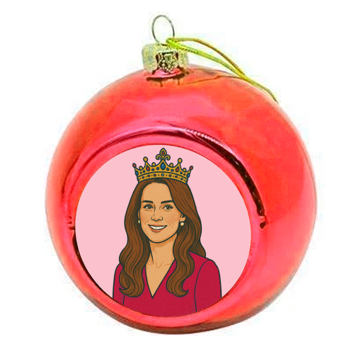 Princess Kate - colourful christmas bauble by Ms Doodle