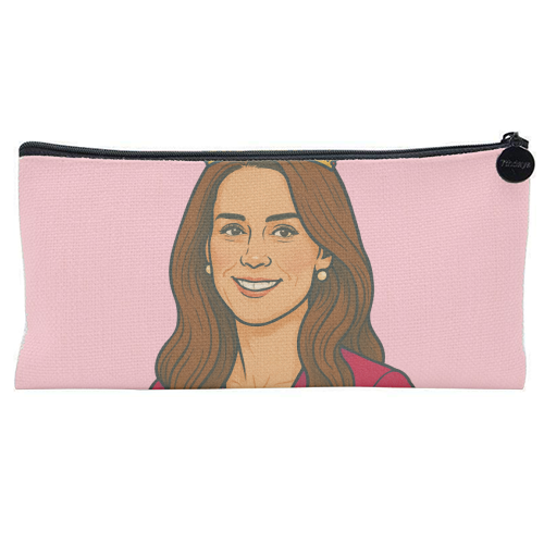 Princess Kate - flat pencil case by Ms Doodle