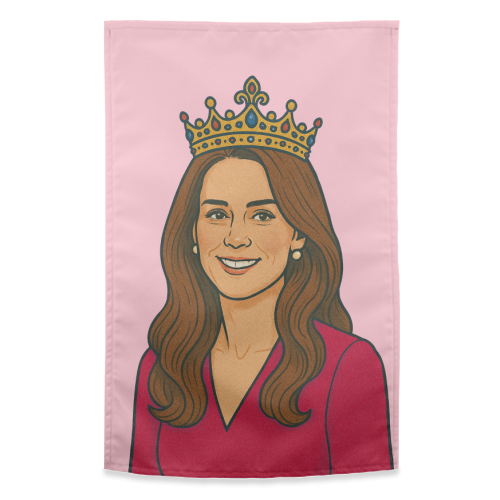 Princess Kate - funny tea towel by Ms Doodle