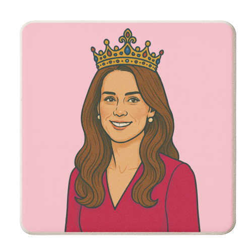 Princess Kate - personalised beer coaster by Ms Doodle
