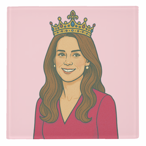 Princess Kate - personalised beer coaster by Ms Doodle