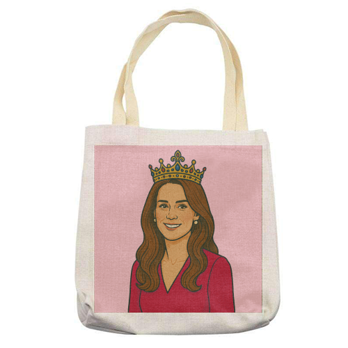 Princess Kate - printed canvas tote bag by Ms Doodle