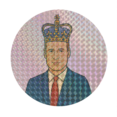 William - Circle Sticker by Ms Doodle