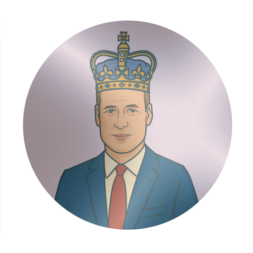 William - Circle Sticker by Ms Doodle