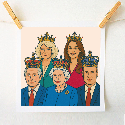 The Royal Family - A1 - A4 art print by Ms Doodle