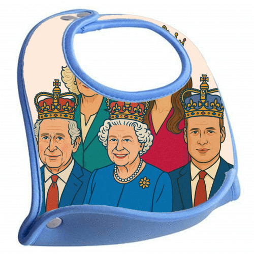 The Royal Family - feeding bib by Ms Doodle