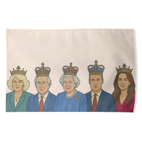 The Royal Family - funny tea towel by Ms Doodle