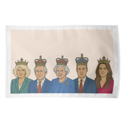 The Royal Family - funny tea towel by Ms Doodle
