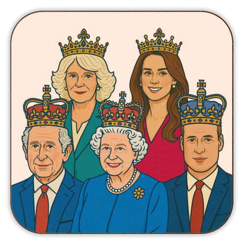 The Royal Family - personalised beer coaster by Ms Doodle