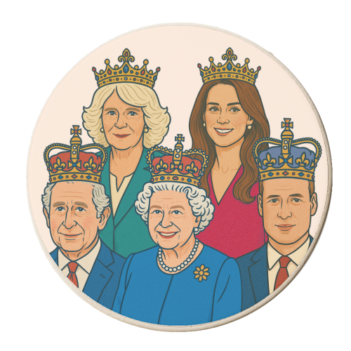 The Royal Family - personalised beer coaster by Ms Doodle