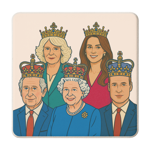 The Royal Family - personalised beer coaster by Ms Doodle