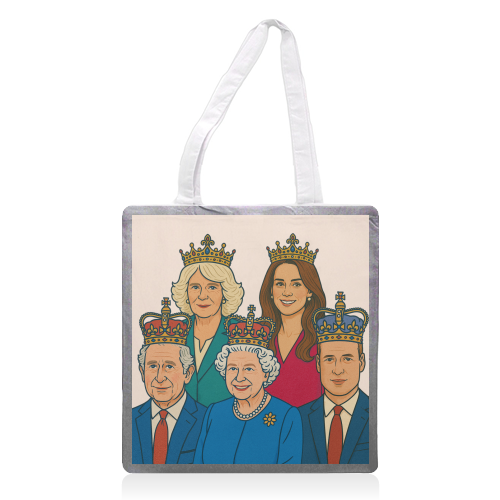 The Royal Family - printed canvas tote bag by Ms Doodle