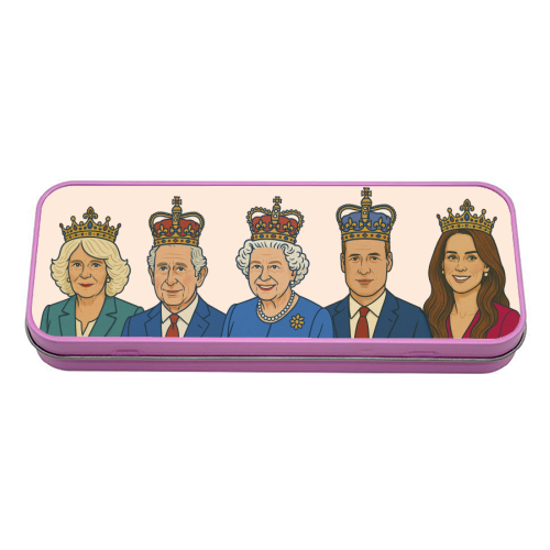The Royal Family - tin pencil case by Ms Doodle