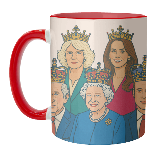 The Royal Family - unique mug by Ms Doodle
