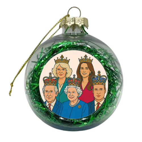 The Royal Family - xmas bauble by Ms Doodle