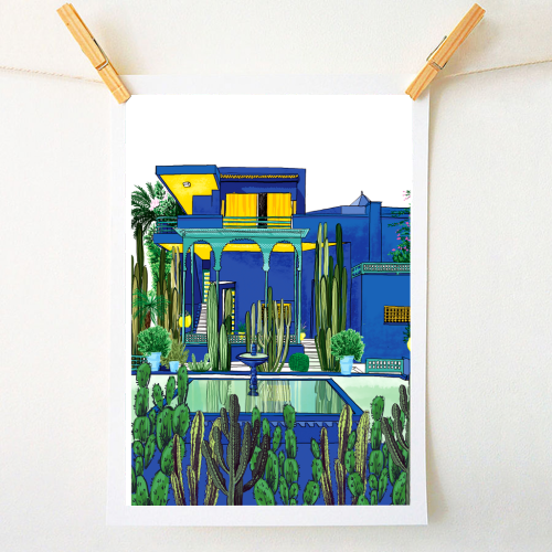 Jardin Majorelle - A1 - A4 art print by Katie Clement