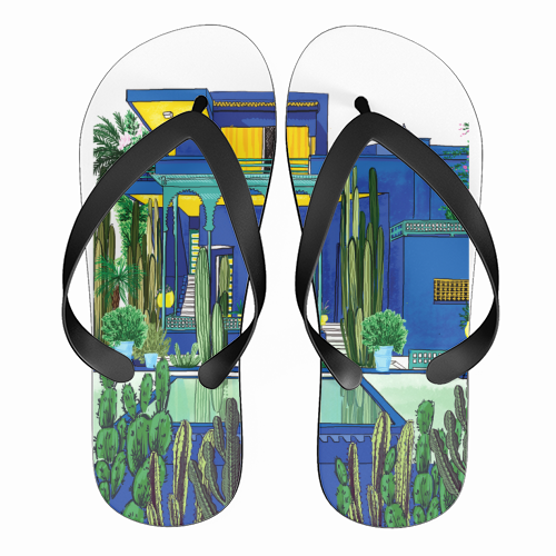 Jardin Majorelle - funny flip flops by Katie Clement