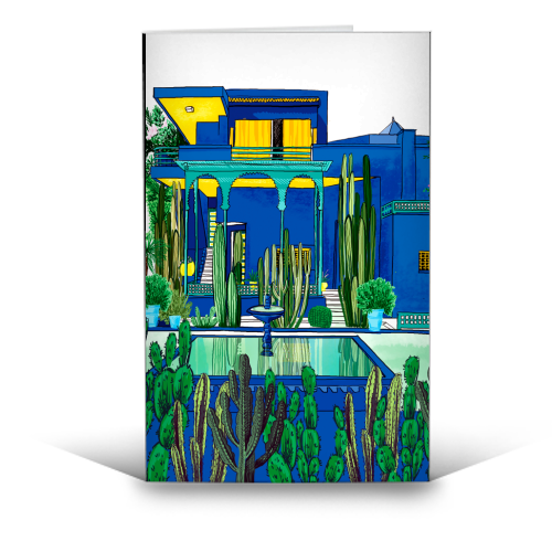Jardin Majorelle - funny greeting card by Katie Clement