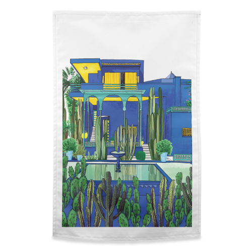 Jardin Majorelle - funny tea towel by Katie Clement