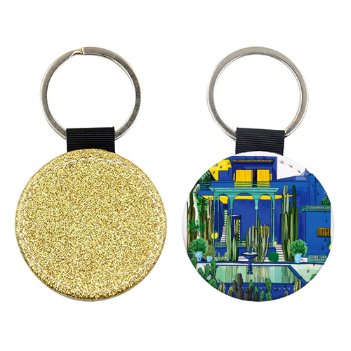 Jardin Majorelle - keyring by Katie Clement