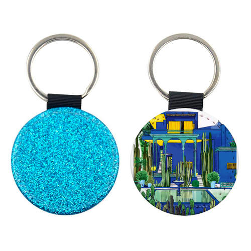 Jardin Majorelle - keyring by Katie Clement