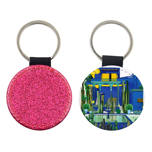 Jardin Majorelle - keyring by Katie Clement